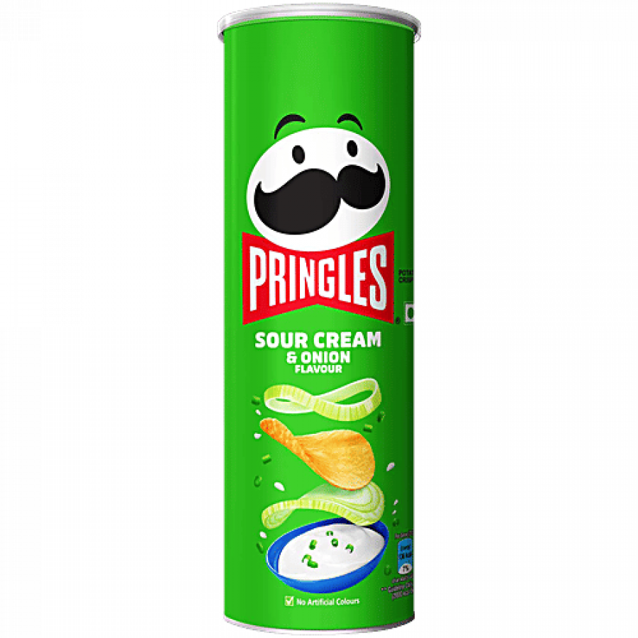 Pringles Potato Chips Sour Cream & Onion 107g