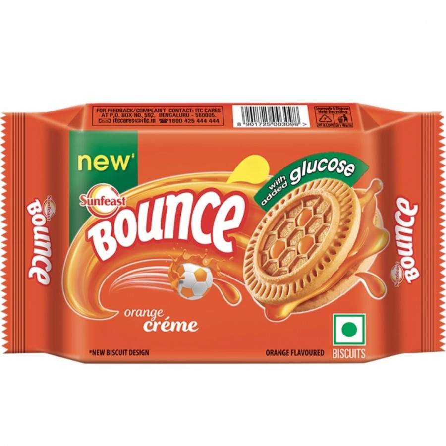 Sunfeast Bounce Orange Creme Biscuits 64G