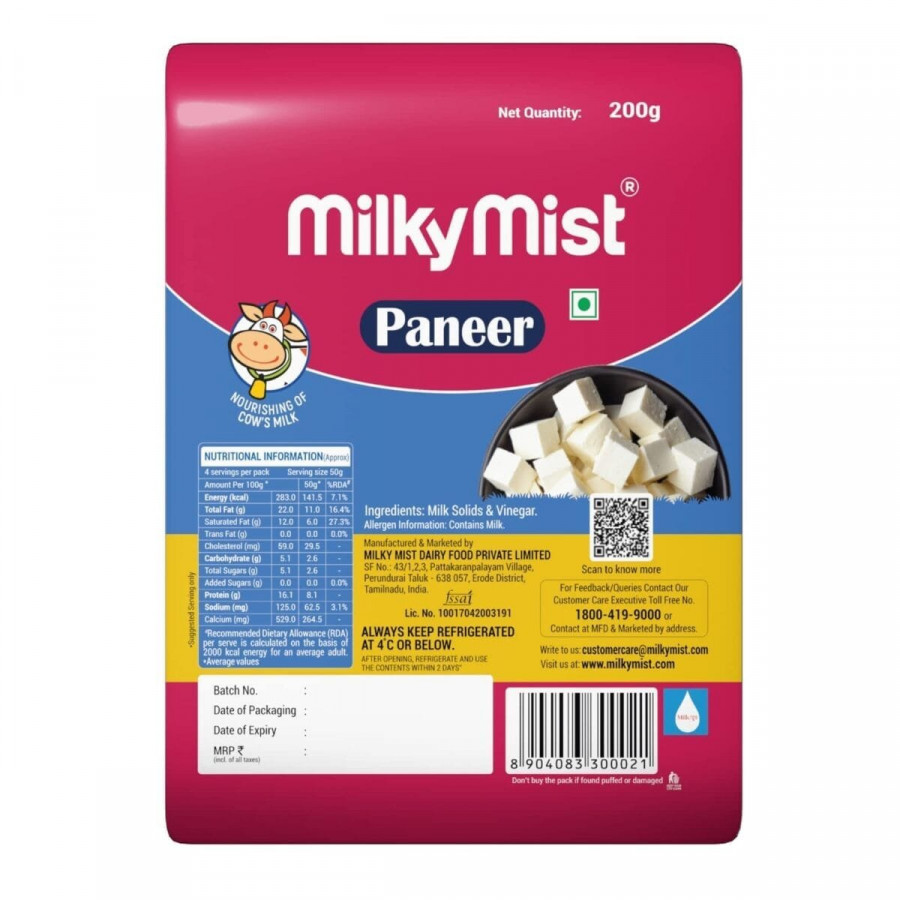Milky Mist Paneer  200g Pack