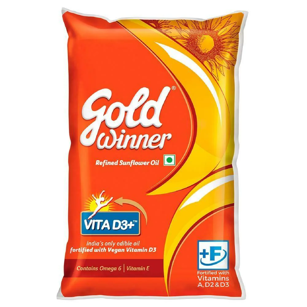 Gold winner Refined Sunflower Oil 1lt
