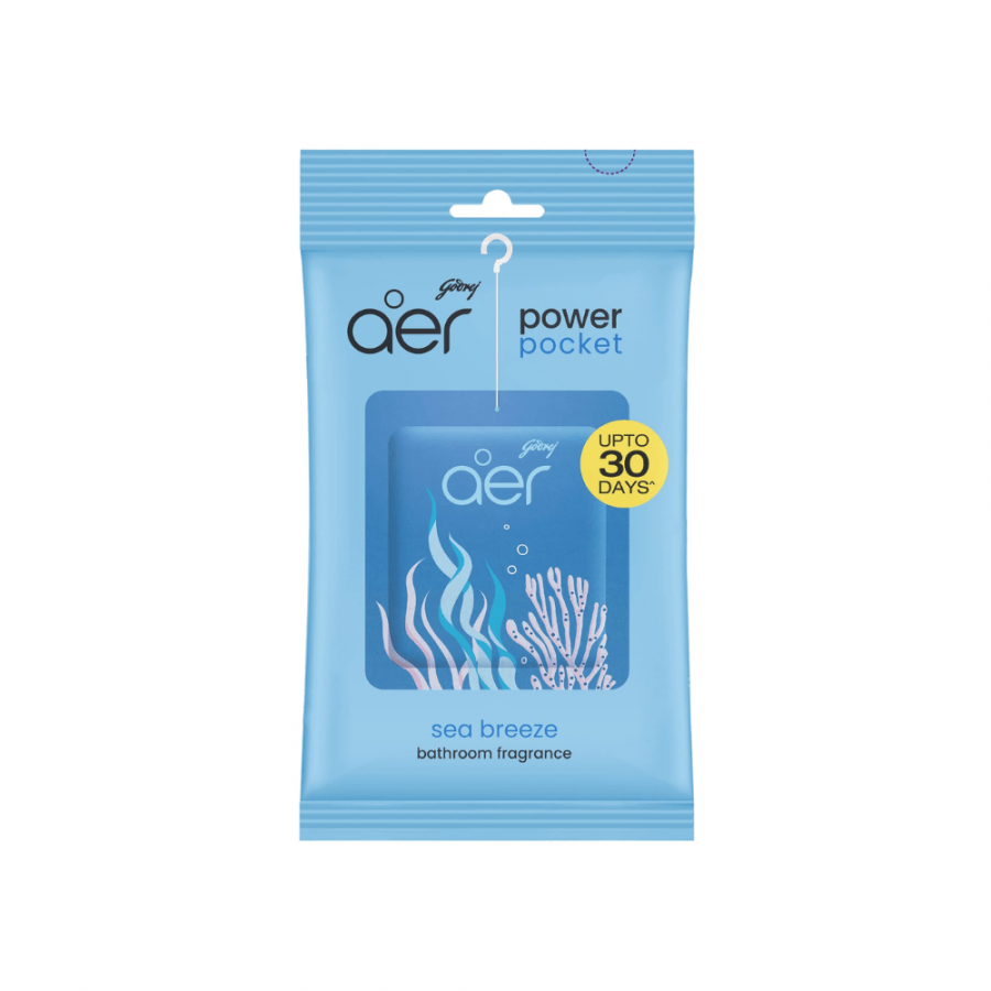 Aer Power Godrej Pocket Bathroom Fragrance Sea Breeze 10 G