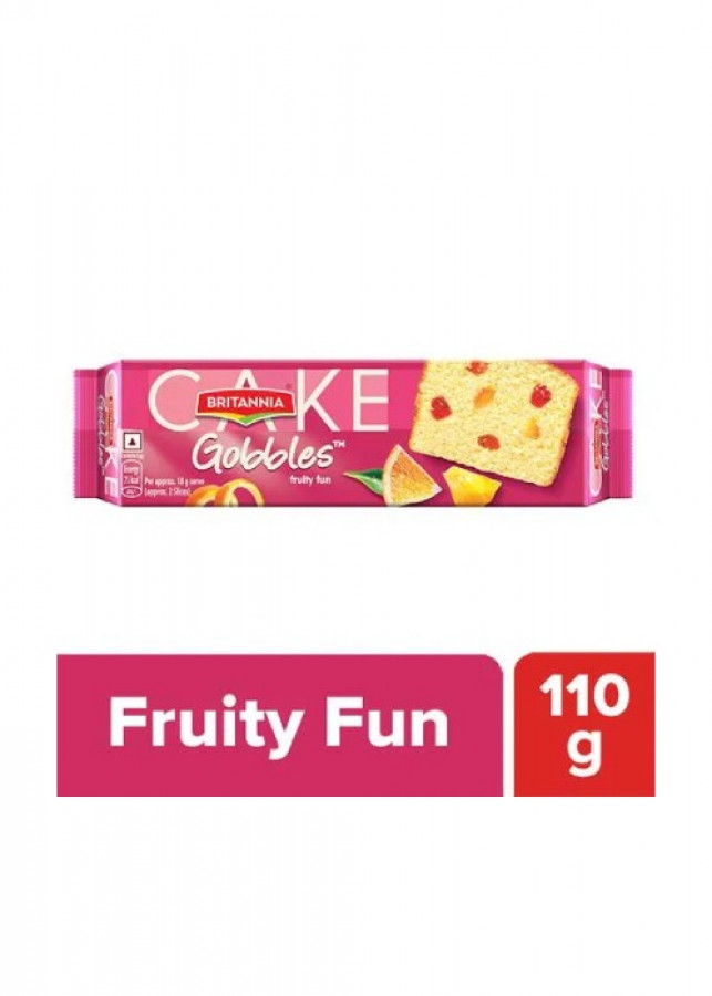 Britannia Cake Gobbles Fruity Fun 110gm