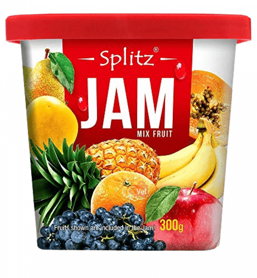 Splitz Mix Fruit Jam  300g Tub