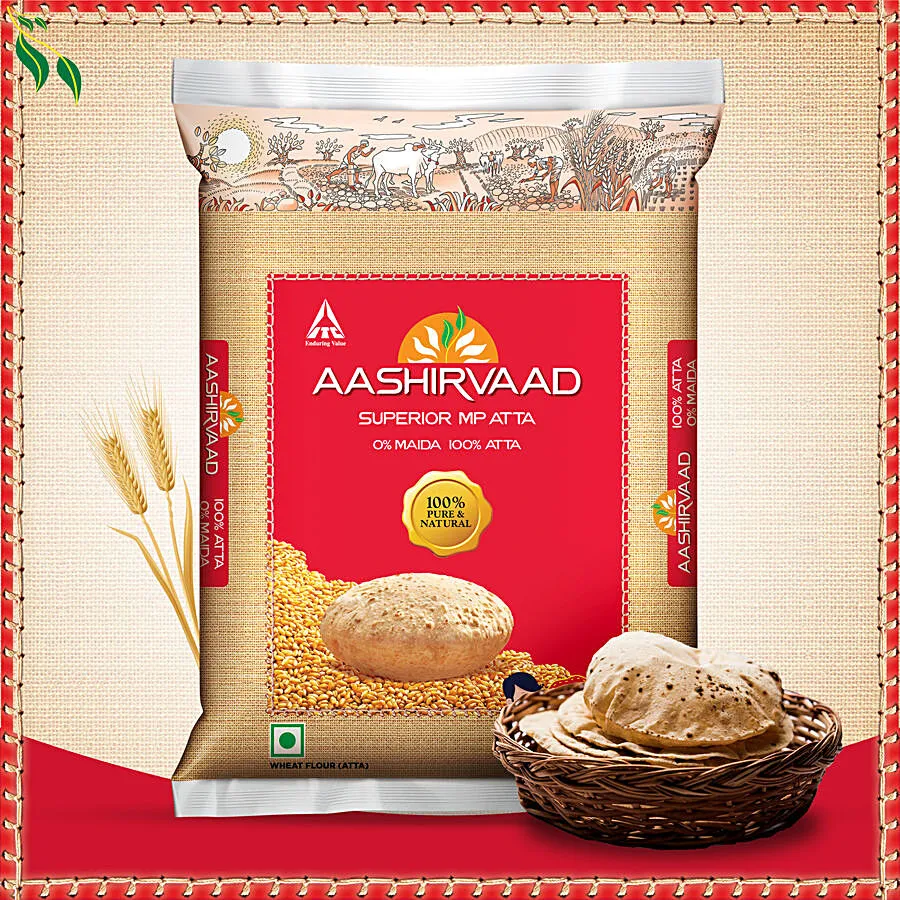 Aashirvaad Atta/Godihittu - Whole Wheat, 1 Kg