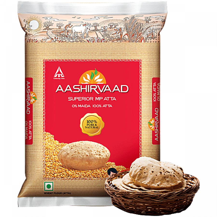 Aashirvaad Atta/Godihittu - Whole Wheat, 5 Kg