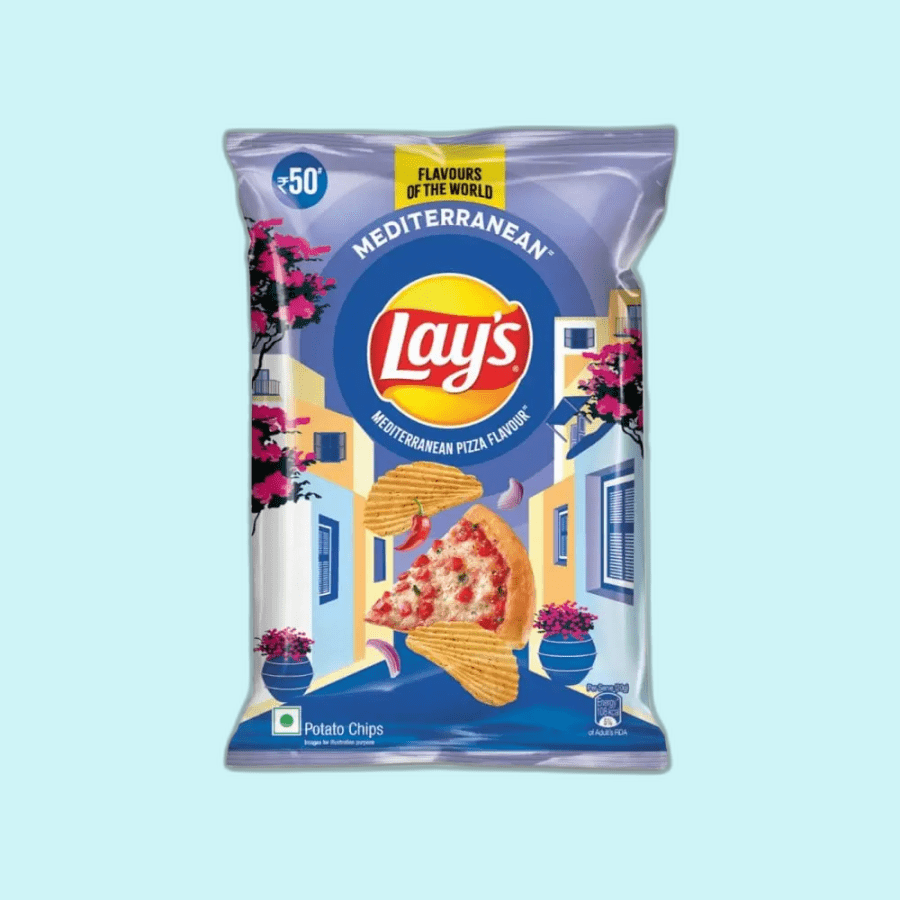 LAYS MEDITERRANEAN PIZZA FLAVOUR