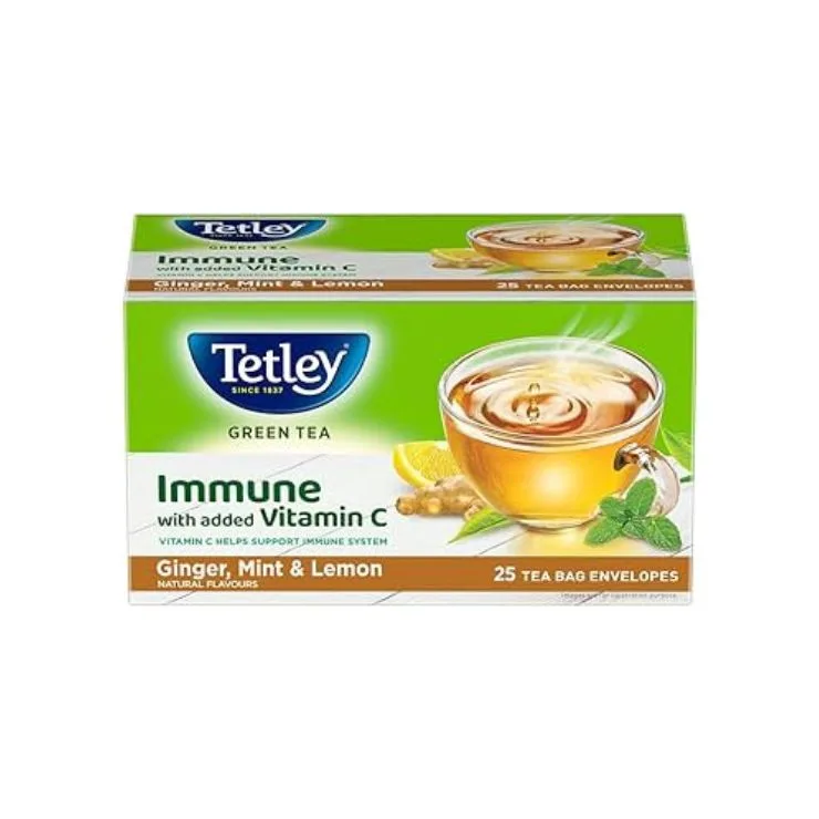 Tetley Green Tea Ginger Mint Lemon 25 No?s