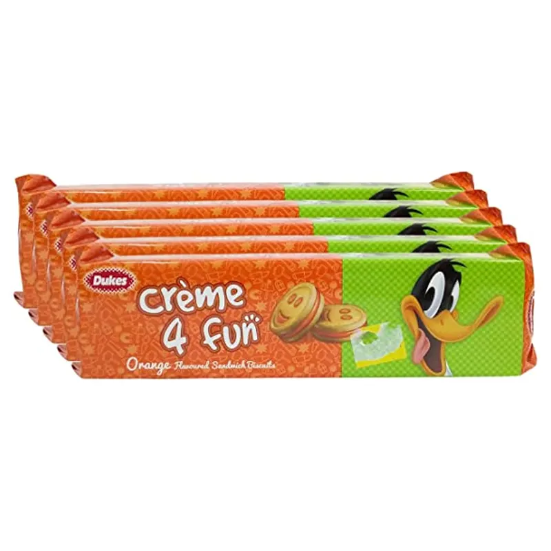 Dukes Creme 4 Fun Orange Flavoured Sandwich Biscuits 86G