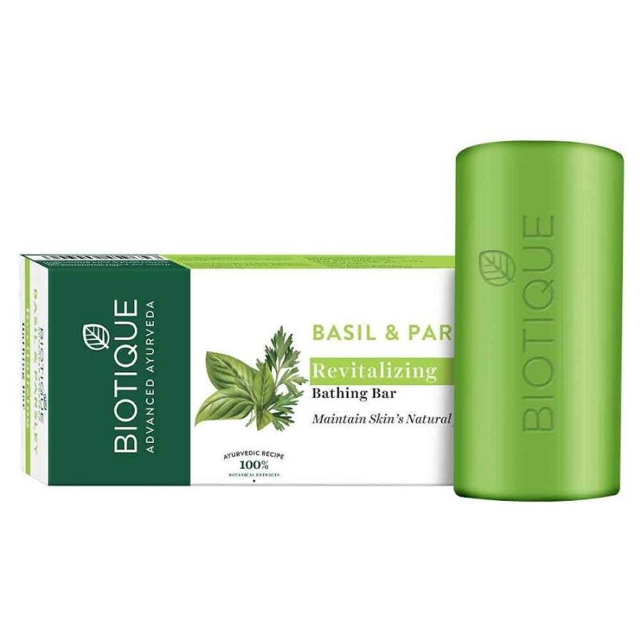 BIOTIQUE BASIL & PARSLEY BATHING SOAP 150g
