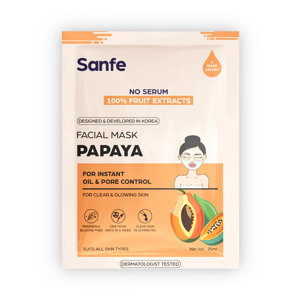 SANFE WITH PAPAYA EXTRACT FACIAL MASK