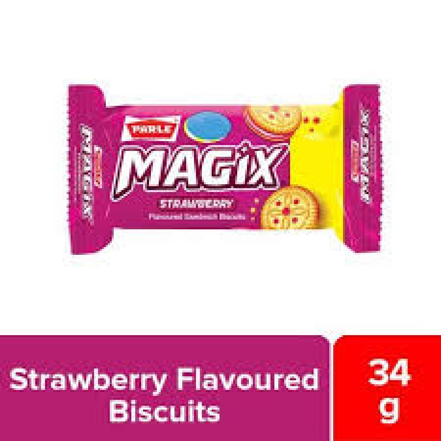 parle magix strawberry cream biscuit