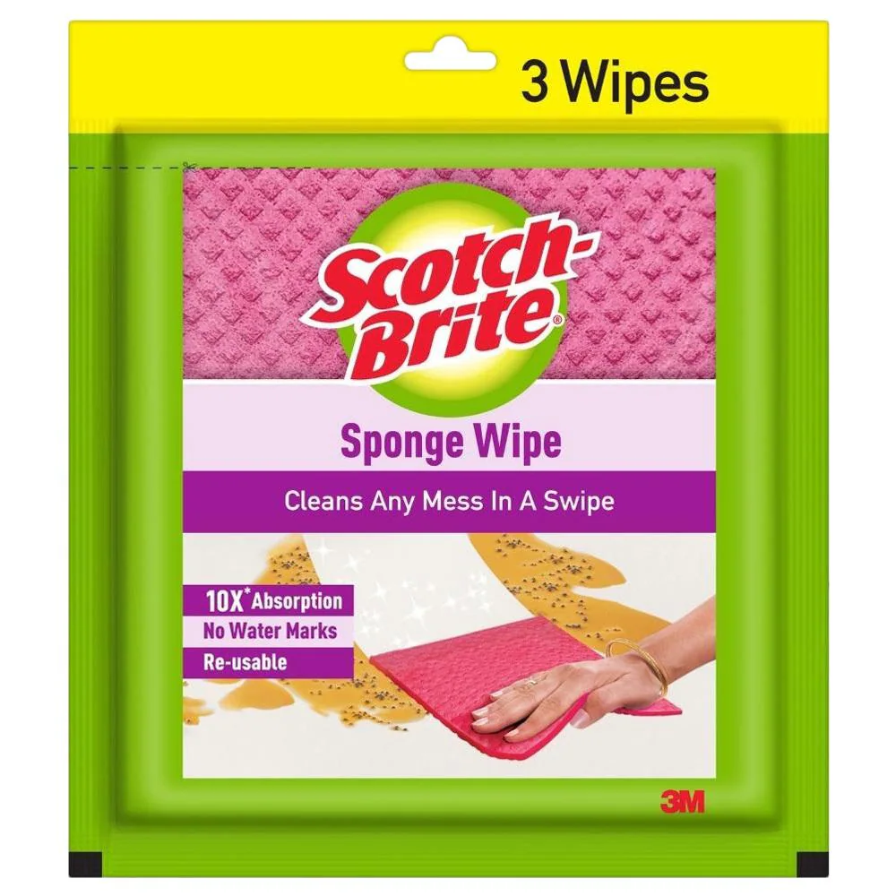 SCOTCH BRITE SPONGE WIPES 3WIPES