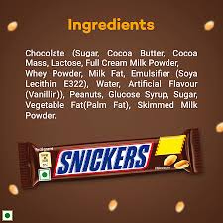 snickers  peanut chocolate bar 13.2 gm