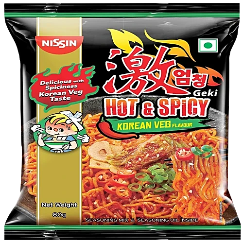 Nissin Hot and Spicy Korean Veg Flavour