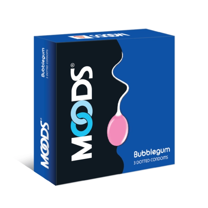 Moods Bubblegum 3 Dotted Condoms