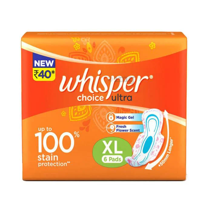 Whisper choice ultra XL 6 pads